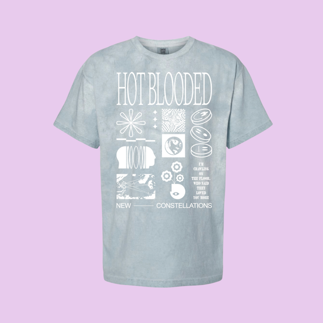 Hot Blooded Grey Tee