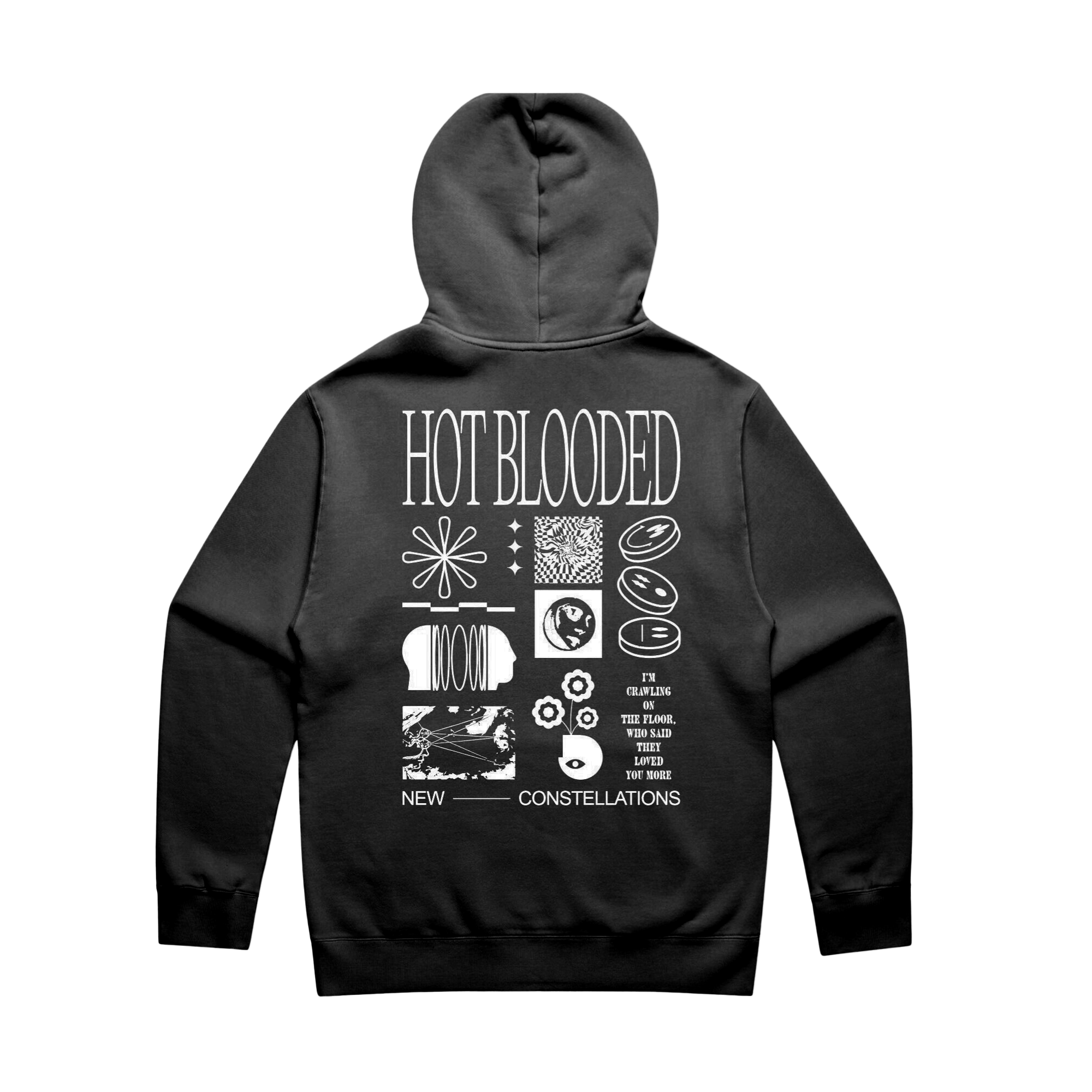 Hot Blooded Hoodie Faded Black